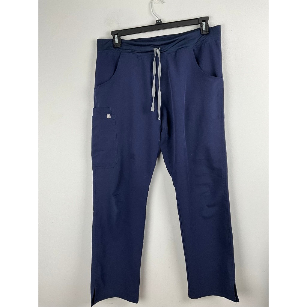 Figs Technical Collection Men's Navy Blue Scrub Pants Size Large Cargo Pocket